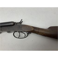 RFD ONLY AS ONE BARREL OUT-OF-PROOF -  – Belgian .410 folding side-by-side double barrel hammer shotgun with 66cm(26