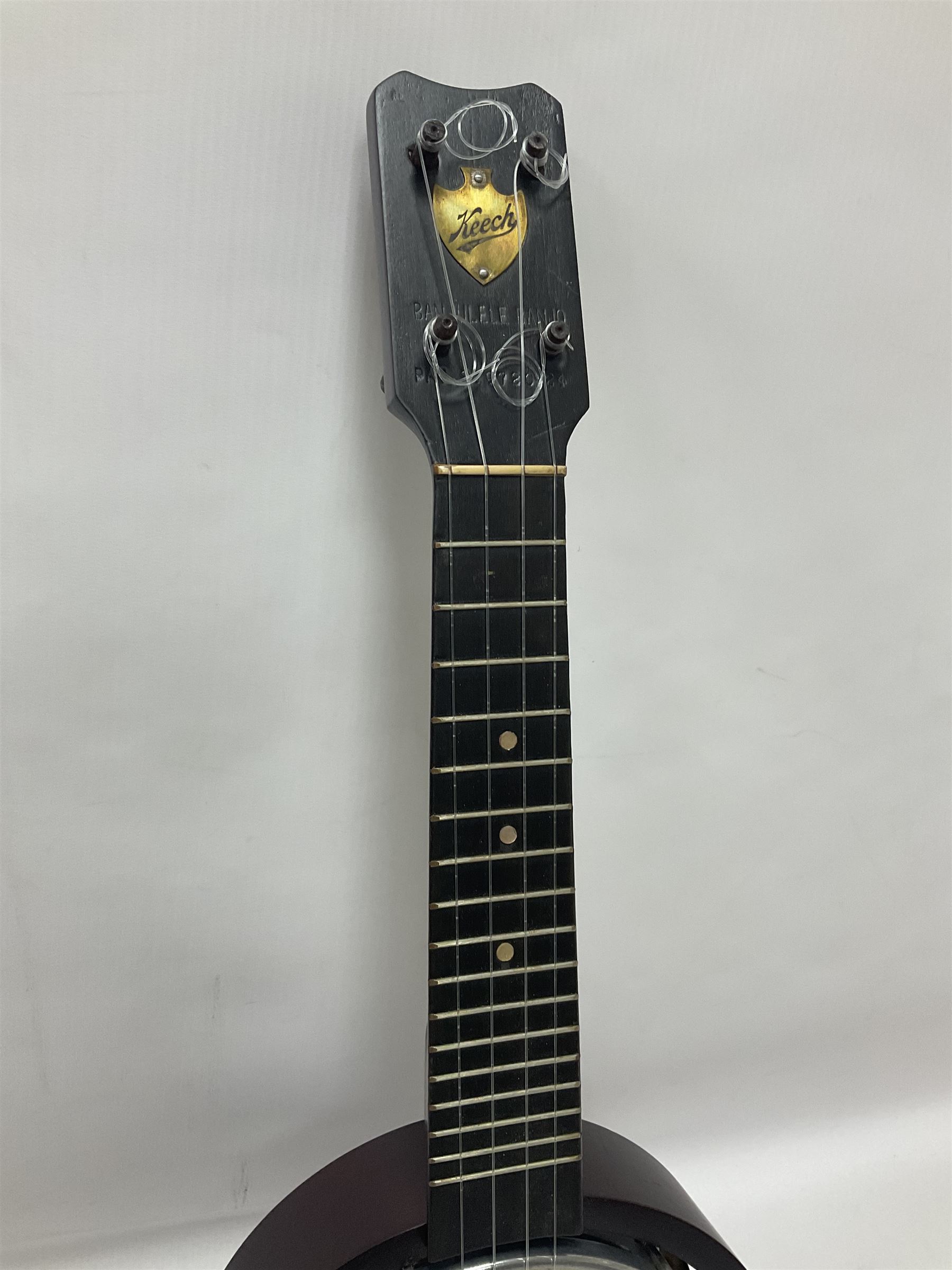 Keech 1920's four string model C Banjulele in its original case