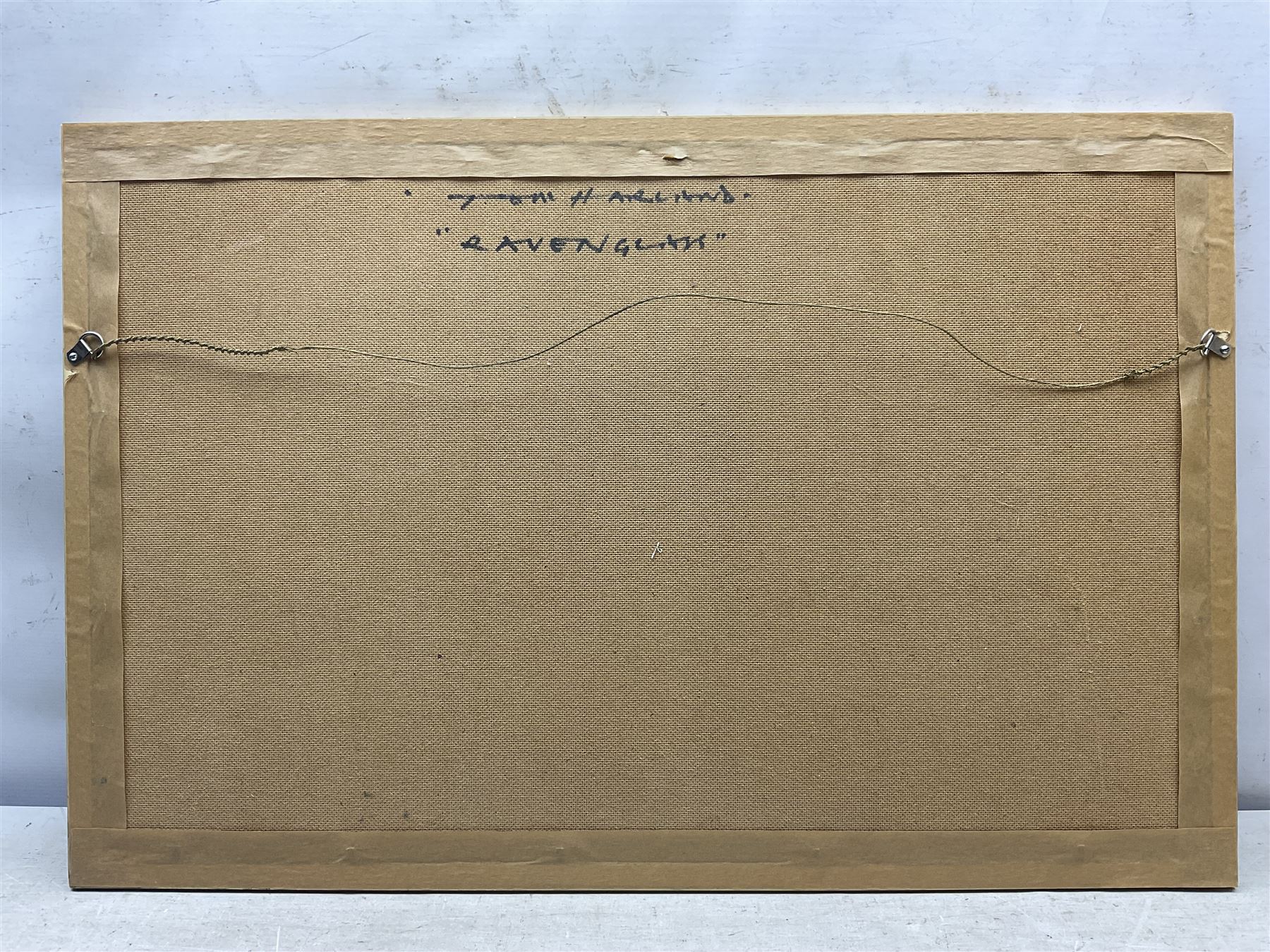 Tom Harland (Yorkshire 1945-2012): 'Storm on the Cumberland Coast', ink and watercolour signed, titled and signed on the mount 24cm x 51cm 