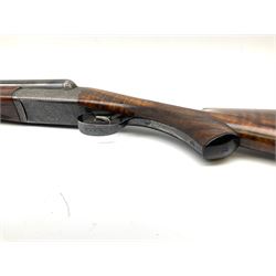 Very fine Westley Richards 12-bore side-by-side double barrel boxlock ejector live pigeon sporting gun, c1910, very heavy and thick 76.5cm blued tightly choked barrels with 2.5