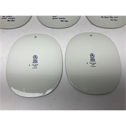 Seven Royal Copenhagen Piet Hein 1948-1980 plaques,all with printed mark to back H17cm