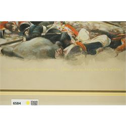 Joel Kirk (British 1948-) after William Barns Wollen (British 1857-1936): 'The Last Stand at Gundermuck', pastel signed and titled 53cm x 83cm