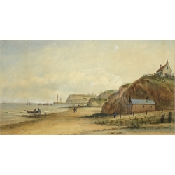  John Francis Branegan (British 1843-1909): Whitby 'from Upgang', watercolour signed and titled 24cm x 44cm  