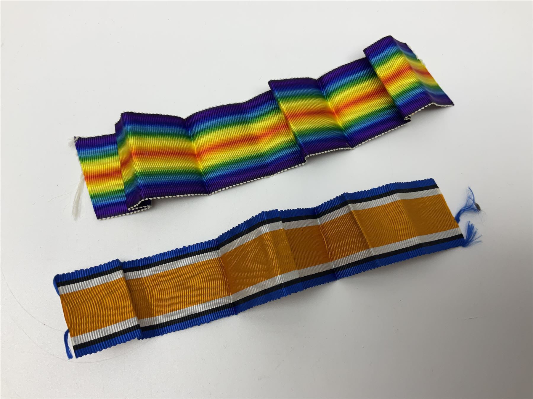 WW1 pair of medals comprising British War Medal and Victory Medal awarded to 038821 Pte.E.Hammerton A.O.C