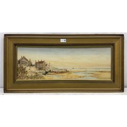 Thomas Sidney (Early 20th century): 'Robin Hoods Bay', watercolour signed and titled 23cm x 67cm