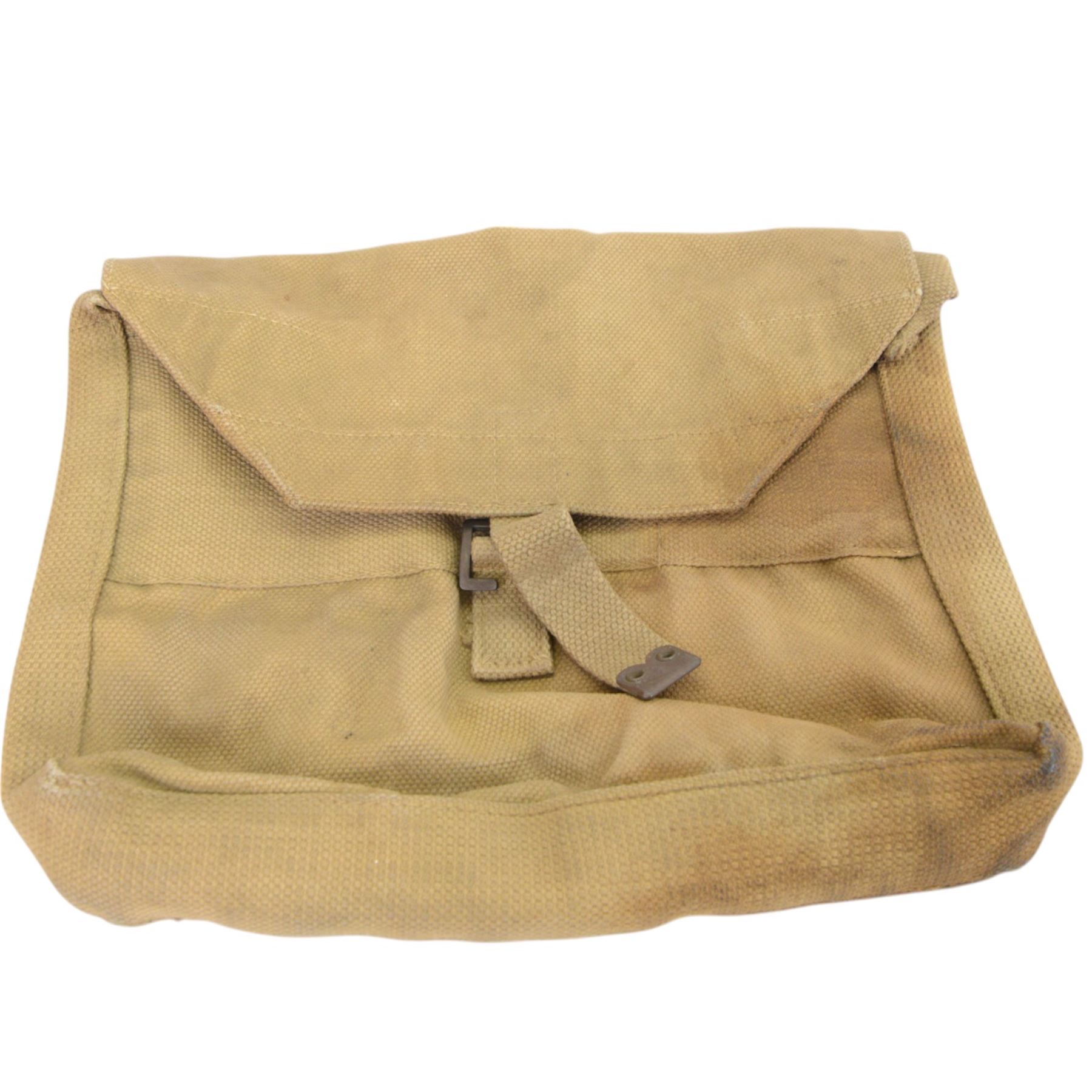WWII and later British Army issued webbing, including gaiters, belt, with holster, ammunition case and binocular case attached etc 