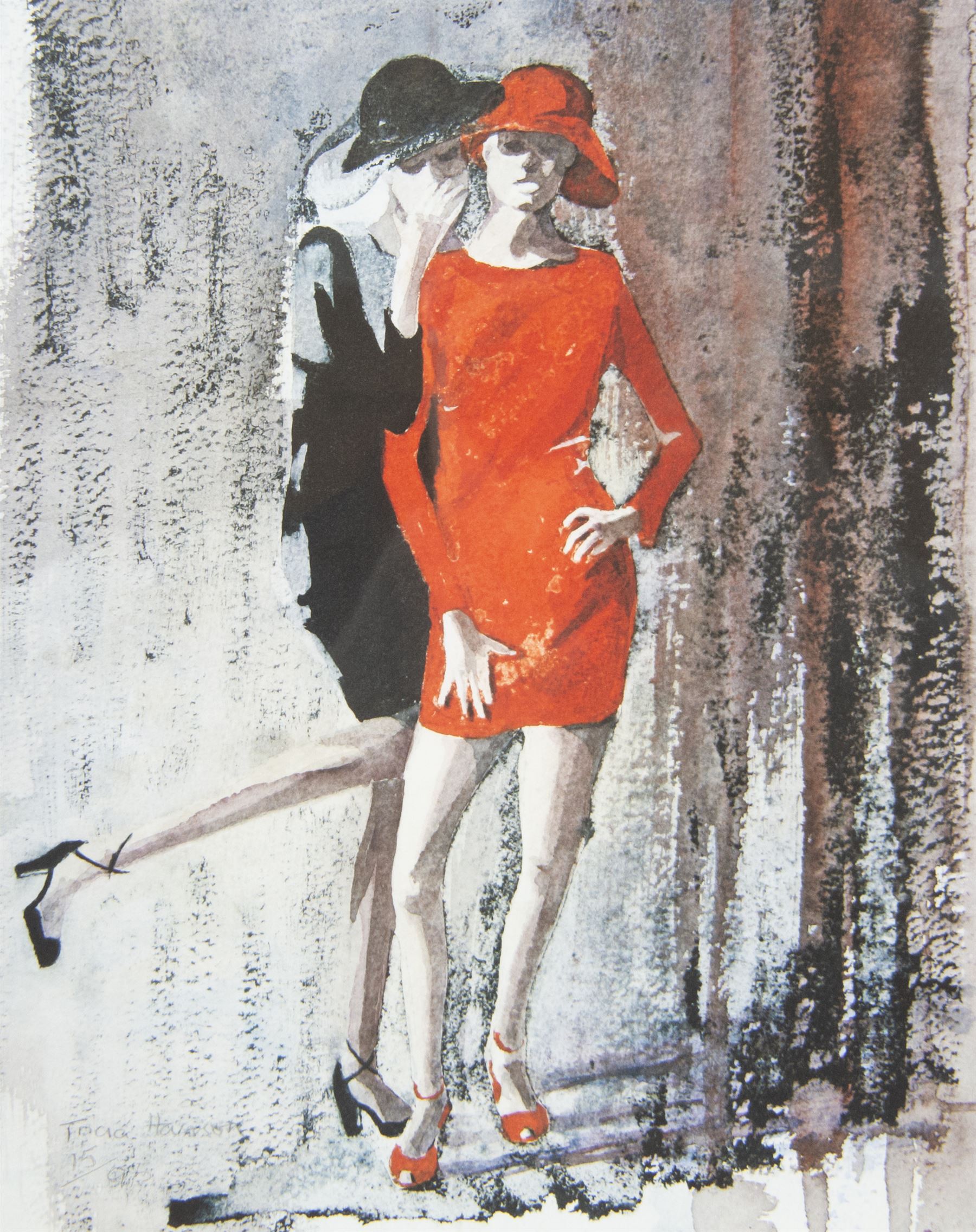 Tricia Harrison (British Cotemporary): 'Hot Gossip 2', limited edition giclee signed, titled and numbered 15/95 in the margin 30cm x 25cm