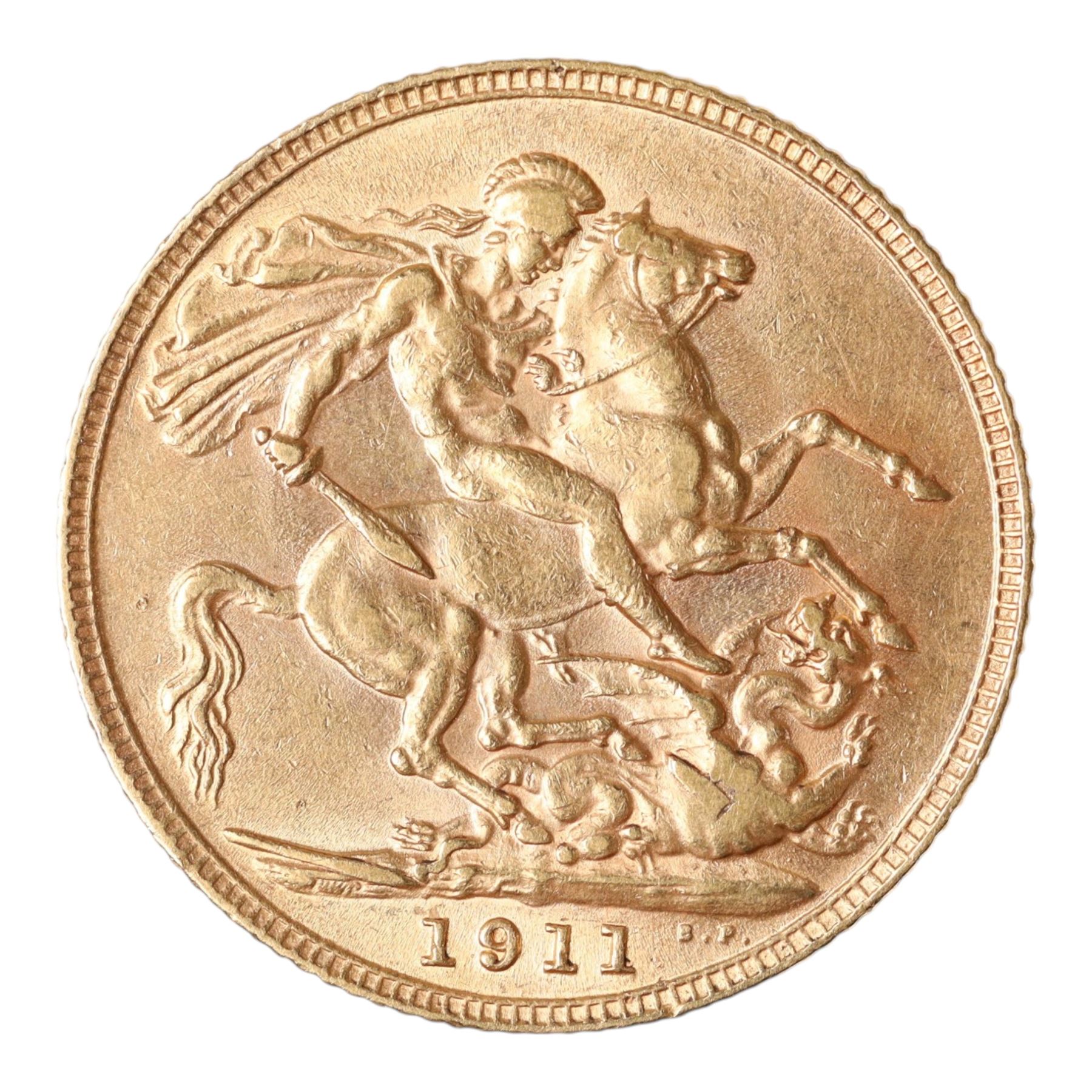 King George V 1911 gold full sovereign coin