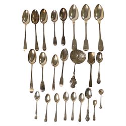 Collection of silver flatware, all stamped or hallmarked