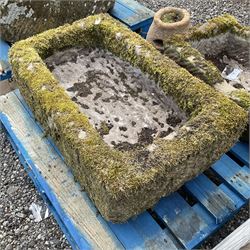 19th century medium rectangular stone trough - THIS LOT IS TO BE COLLECTED BY APPOINTMENT FROM DUGGLEBY STORAGE, GREAT HILL, EASTFIELD, SCARBOROUGH, YO11 3TX