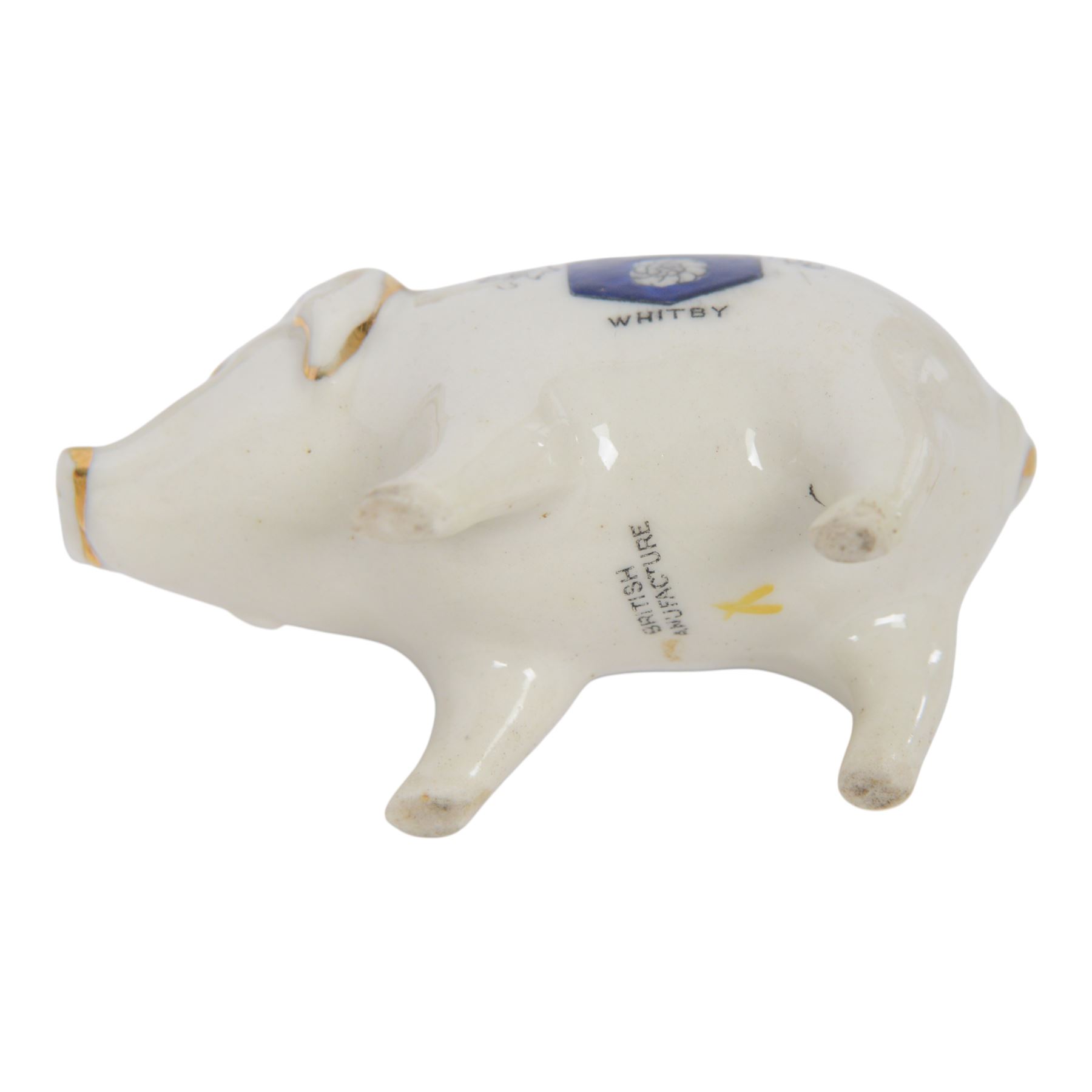 Large collection of Crested Ware pigs, including examples from Southport, Layton, Tottenham Whitby etc 