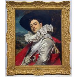Ferdinand Victor Léon Roybet (French 1840-1920): The Cavalier, oil on panel signed 76cm x 64cm 
Provenance: with Haynes Fine Art, Broadway, label verso; Sotheby's London 9th March 2006 Lot 158
