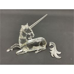 Twenty nine Swarovski Crystal animals, to include koala and baby, in frosted tree branch, elephants, polar bears, squirrel, monkeys, panda, unicorn and snails, etc 