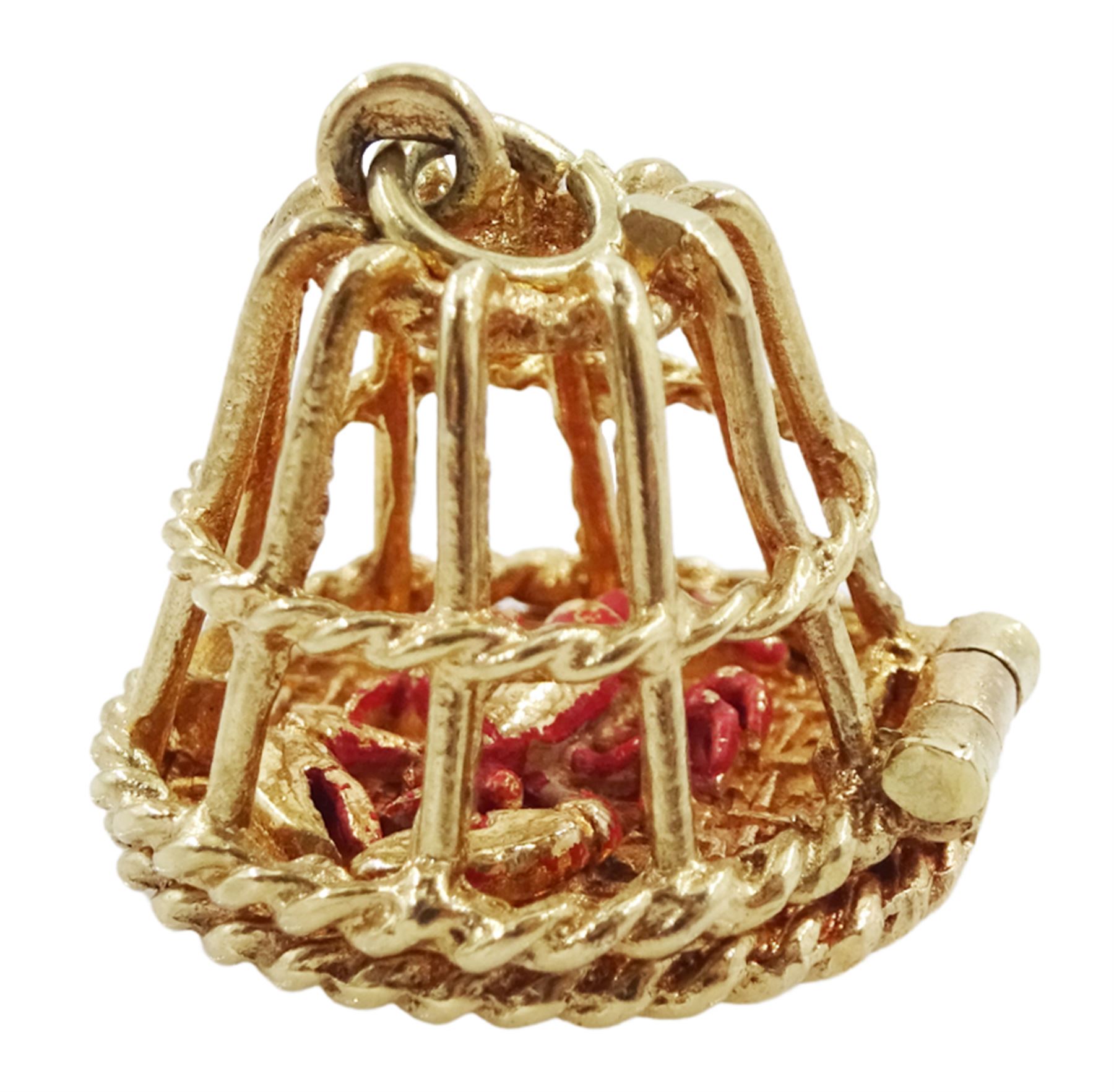 9ct gold lobster pot pendant/charm, Birmingham 1964 Jewellery