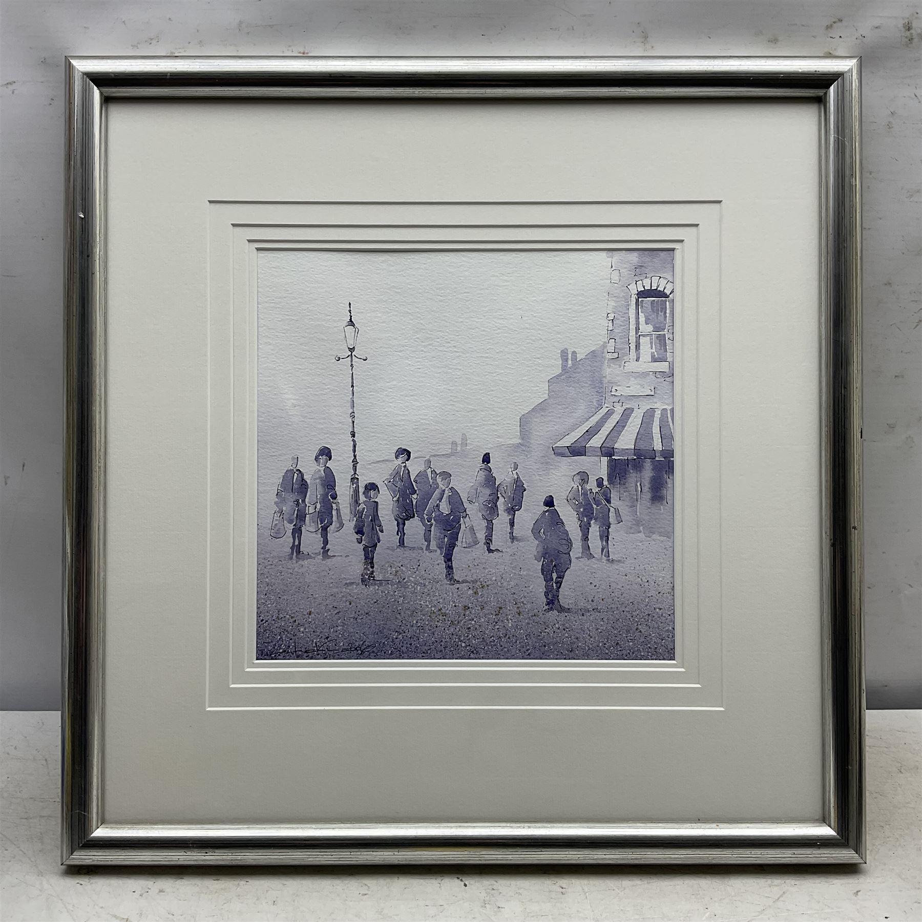 Chris Larkin (British 20th Century): 'Promenade', watercolour signed, dated 2006 and titled verso 27.5cm x 28cm
