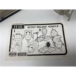 Star Wars - Return of the Jedi Scout Walker Vehicle, Speeder Bike Vehicle and Vehicle Maintenance Energiser; together with The Empire Strikes Back Cap-2 Captivator and MTV-7 Multi-Terrain vehicle; and Waddingtons 1977 Star Wars Entering the City jig-saw puzzle; all boxed (6)