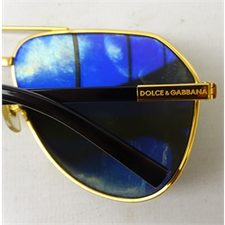  Dolce & Gabbana 'Gold Edition' sunglasses DG 2073-K 440/58 with certificates, leather case, presentation box and outer box   