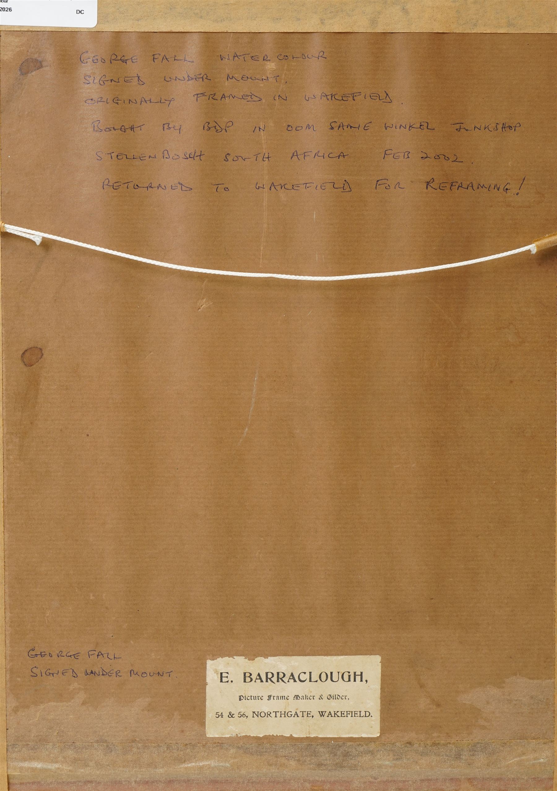 George Fall (British 1848-1925): Ripon, watercolour signed beneath mount 21cm x 16cm