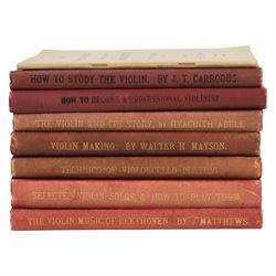 The Strad library music books, including How to become a Violinist, The repairing and Restoration of Violins, The Violin Music of Beethoven, etc  