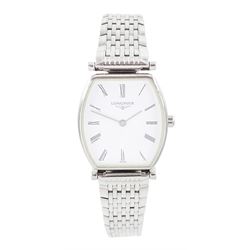 Longines La Grande Classique ladies stainless steel quartz wristwatch, Ref. L4 205 4, whit...