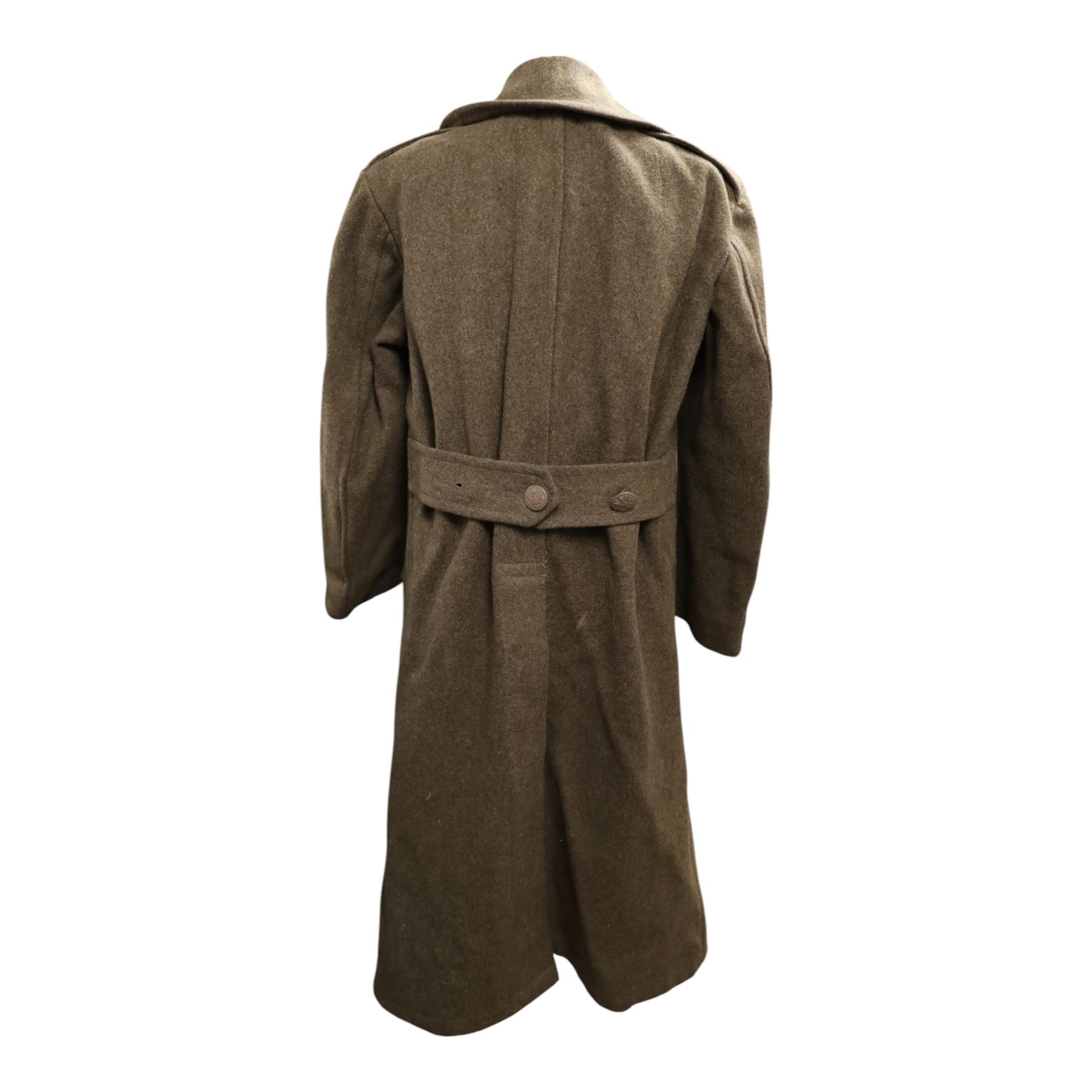 Army long wool jacket, with US Army WWII 82nd Airborne division patch, stamped inside 36R
