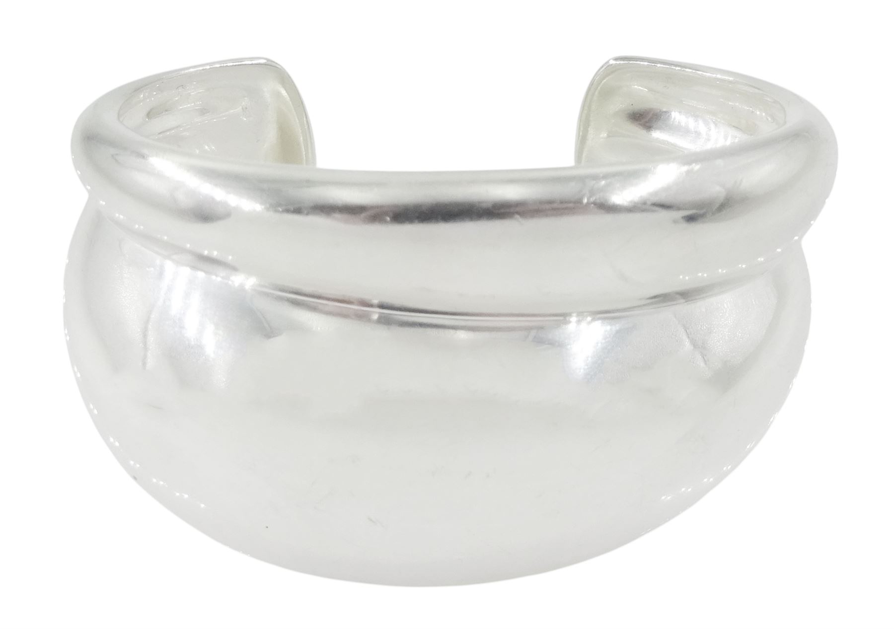 Georg Jensen silver curve bangle, No 501B, designed by Regitze Overgaard