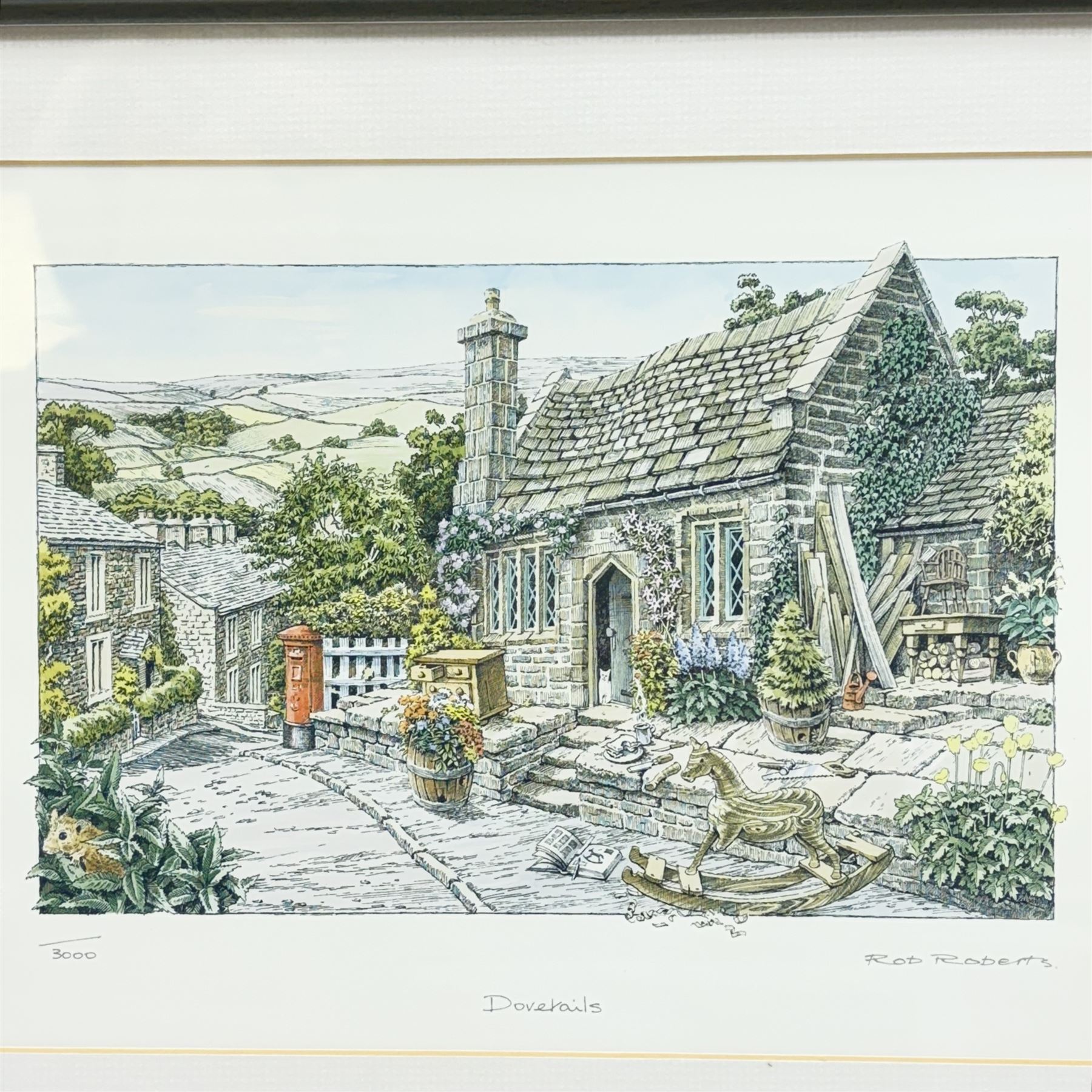 Eighteen Lilliput lanes, including Lundy Lighthouse, Bluebell Wood, St Marys, Winsor Cottage etc, all with original boxes and four limited edition Lilliput Lane prints 