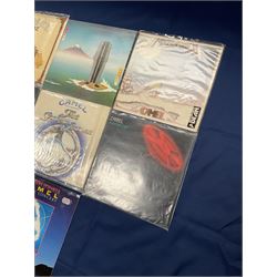 Camel vinyl LPs including 'Moonmadness', 'Mirage', 'Rain Dances', 'I Can See Your House From Here', 'Breathless', 'Nude' etc (10)