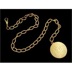 Early 20th century 9ct gold watch chain,