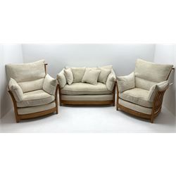 Ercol 'Renaissance' light ash framed thr