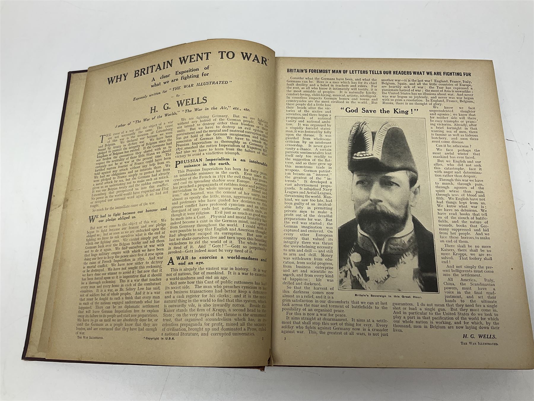 Wilson H.W. (Ed.): The Great War. The Standard History of the All-Europe Conflict. 1914-1919 Amalgamated Press. Uniformly bound in maroon/black cloth; and The War Illustrated. Seven bound volumes (Ex.8) 1914-1919. (20)