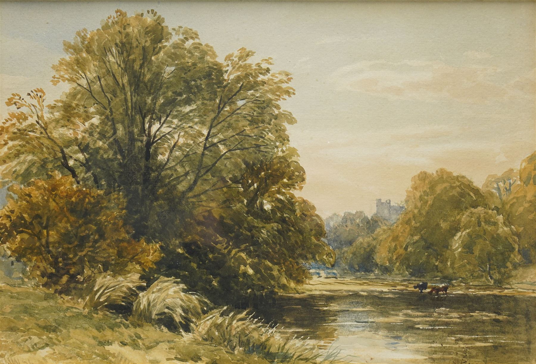 Edmund Morison Wimperis (British 1835-1900): Windsor Castle, watercolour signed with initials and dated '96, with original label verso 23cm x 24cm