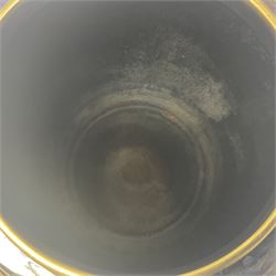 Carlton Ware lustre ginger jar and cover decorated with birds in flight on a blue ground, H32cm