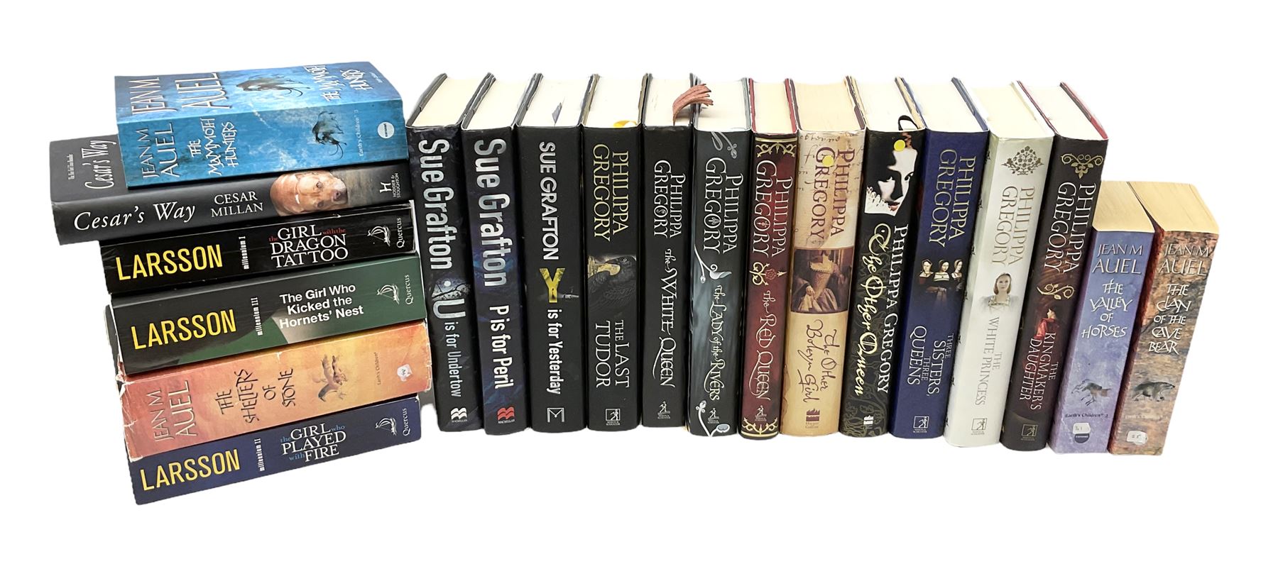 Grafton, Sue: U is for Undertow, P is for Peril and Y is for yesterday, Gregory, Philippa; the last tudor, The White Queen, Lady of the Rivers, The Red Queen, The other Boleyn Girl etc and other similar (20)