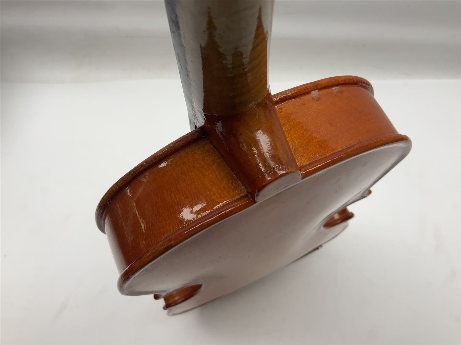 Three Stentor Student violins - three-quarter size with 33cm two-piece back; and two quarter size each with 28cm two-piece back; each in carrying case with bow (3)