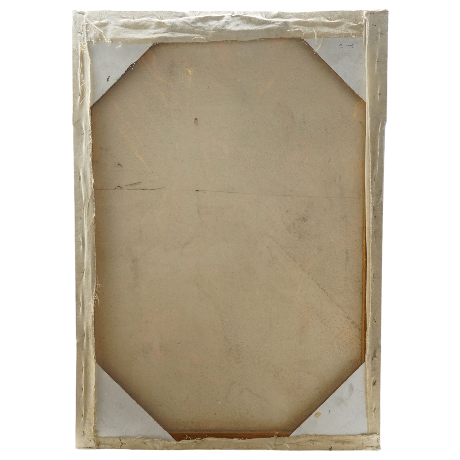 English Expressionist School (Mid-20th century): 'Jesus Taken Down from the Cross', oil on canvas unsigned 120cm x 84cm