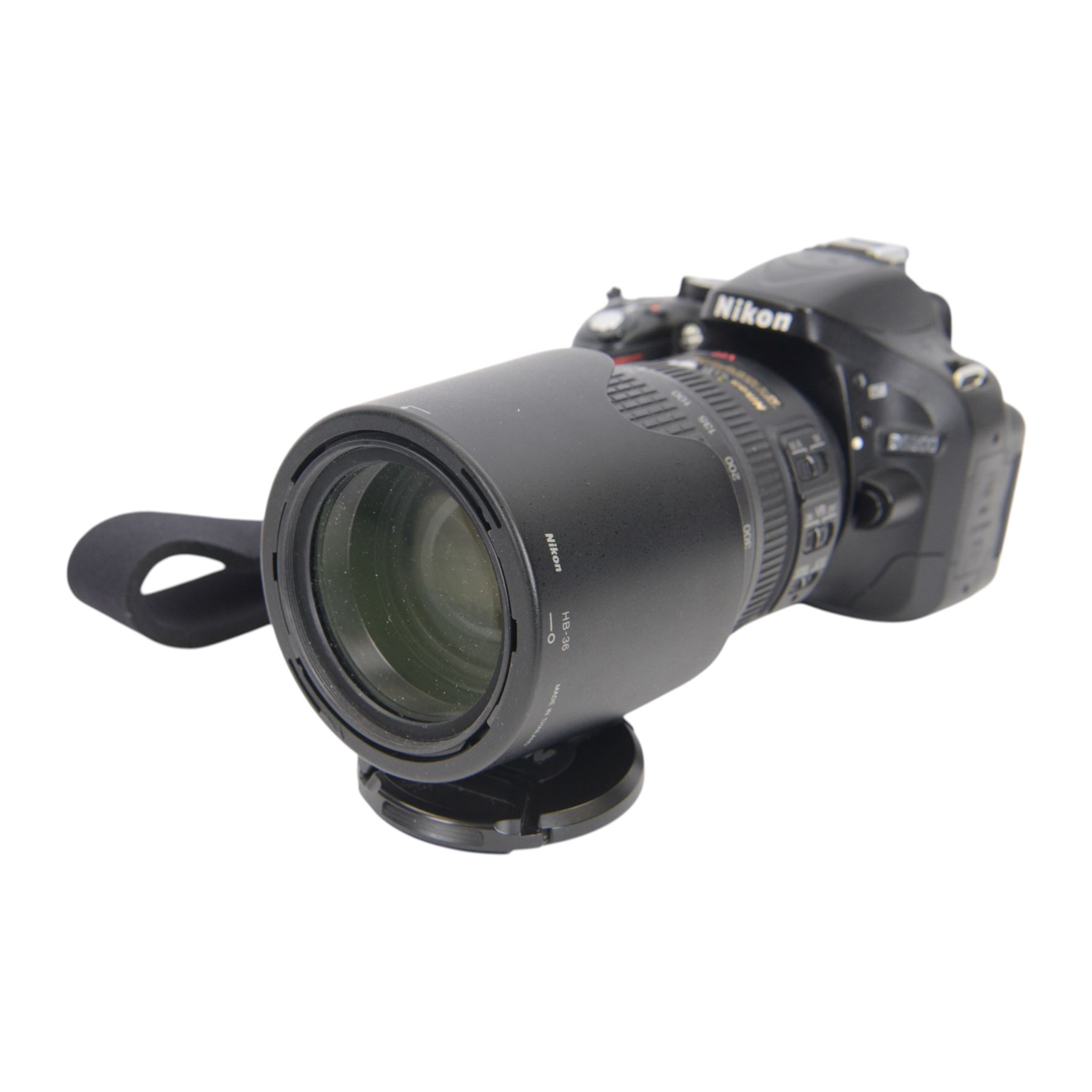 Nikon D5200 DSLR camera body, serial no. 4308825, with a Nikon VR AF-S Nikkor 70-300mm 1:4.5-5.6 G lens serial no. 3005769 and a Nikon AF-S Nikkor18070mm 1:3.5-4.5 G ED lens serial no. 2684452, contained within a Lowepro carry case