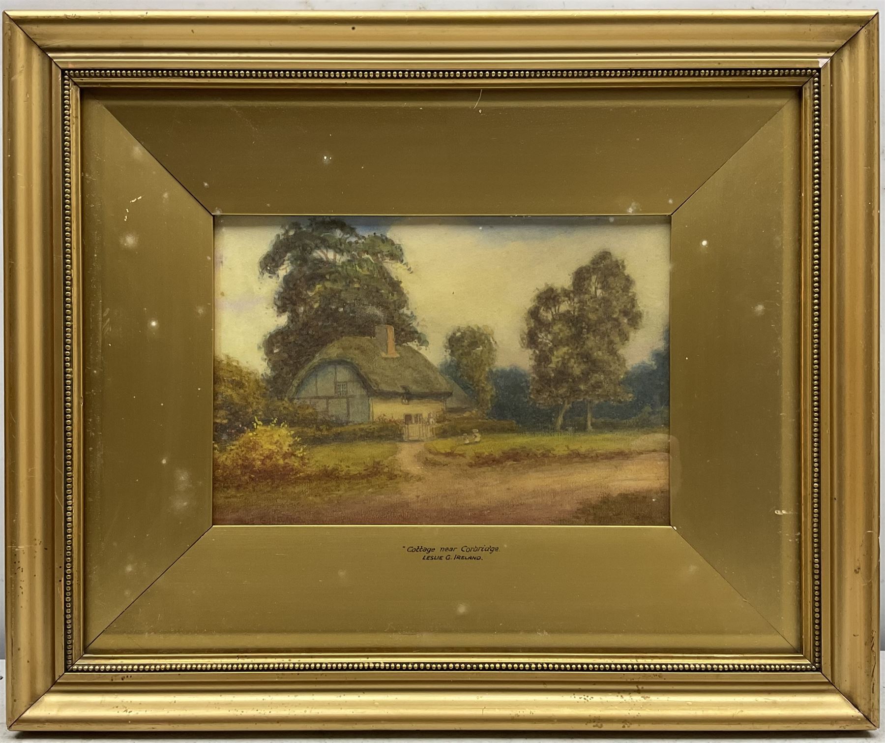 Leslie G Ireland (Newcastle 19th/20th century): 'Cottage near Corbridge', pair watercolours signed, titled on the mount 17cm x 25cm (2)