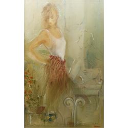 Janet Treby (British 1955-): 'Study of Dancers III', screenprint signed titled and numbered 371/385 in pencil 73cm x 50cm