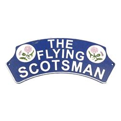 A reproduction cast metal sign, detailed 'The Flying Scotsman', L39.5cm. 