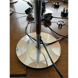 Set of fifteen chrome table lamps with various shades (15)- LOT SUBJECT TO VAT ON THE HAMMER PRICE - To be collected by appointment from The Ambassador Hotel, 36-38 Esplanade, Scarborough YO11 2AY. ALL GOODS MUST BE REMOVED BY WEDNESDAY 15TH JUNE.