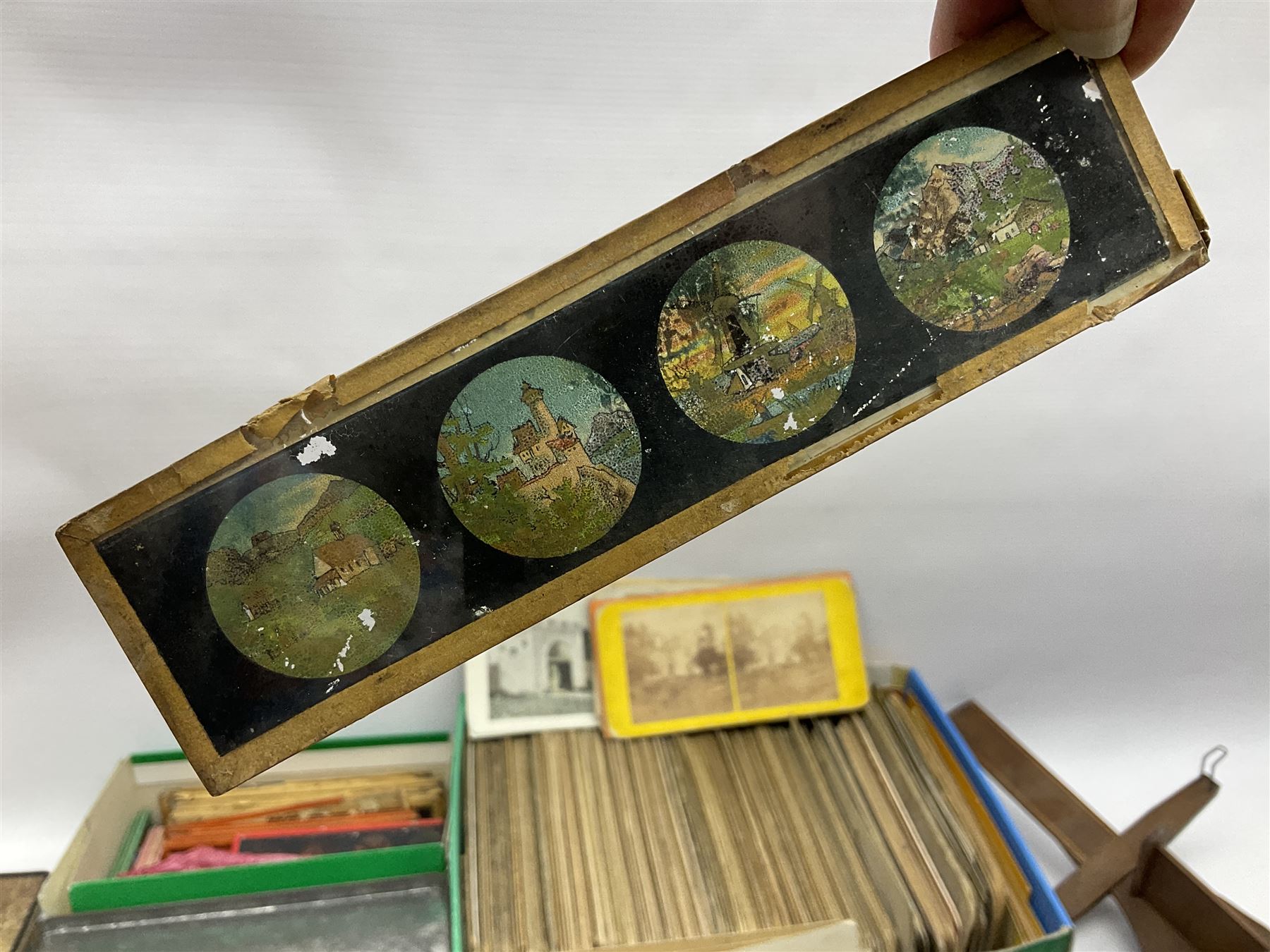 Collection of Victorian and later stereoscopic views, including local Scarborough scenes and mountaineering scenes, together with seven stereoscope viewers, including one viewer and some views by Underwood & Underwood