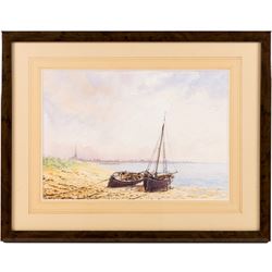 John Edwin Wigston (British 1939-): 'No 18 Dawn' 'No 19 Sunday Morning' 'No 20 Moonlight' and 'No 21 Storm', set of four watercolours signed and dated 2013, titled on label verso all 24cm x 35cm (4)