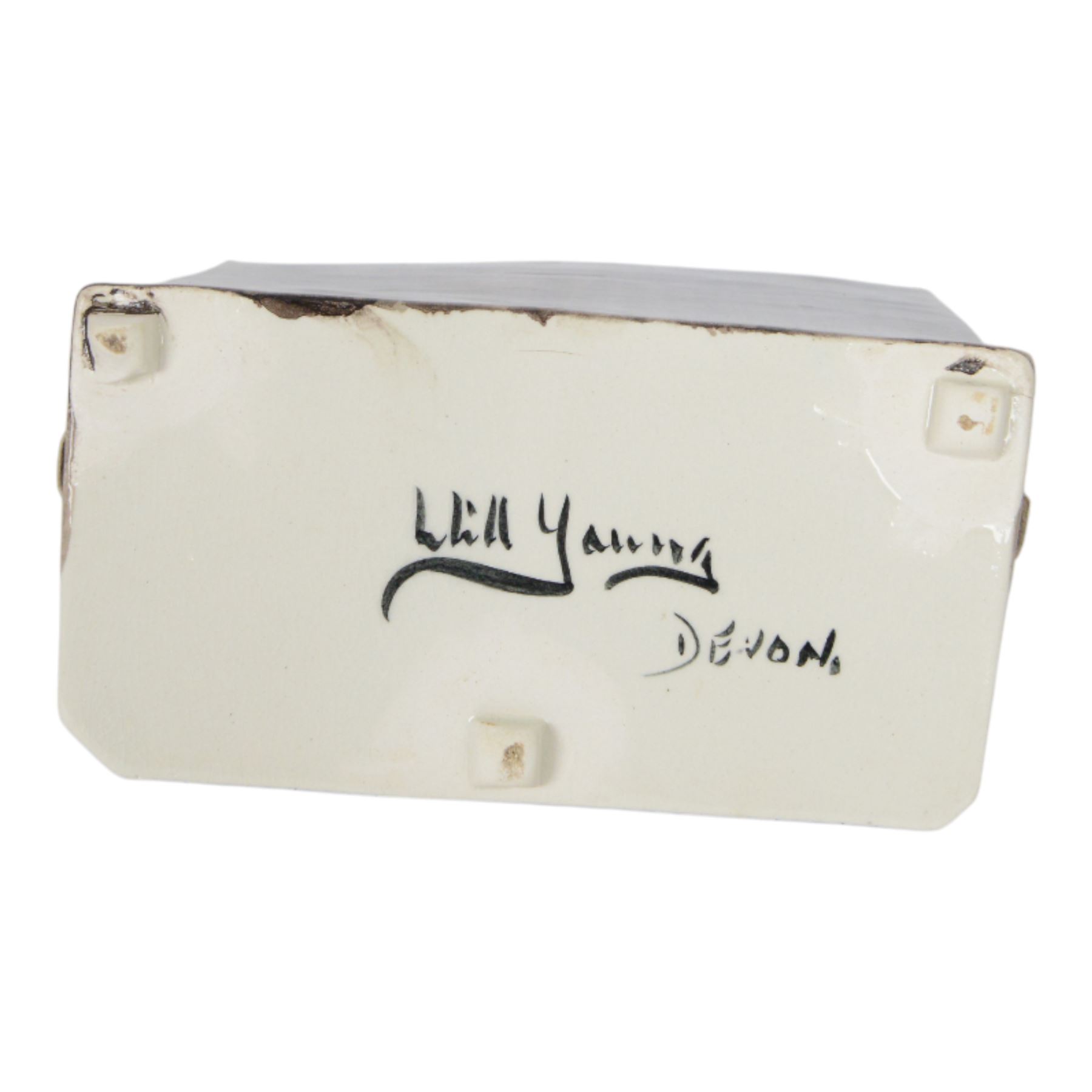 Ten Will Young studio pottery 'Widecombe Fair' figures, including Danil Whiddon and Arry Awke on bench, Peter Gurney, Bill Brewer, Peter Davey, Old Uncle Tom Cobley, Tom Pearse, Arry Wake, Danil Whiddon and Jan  Stewer, all with signatures to base, H10cm