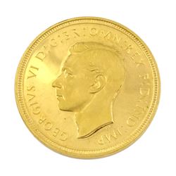 King George VI 1937 gold proof four coin set, comprising half sovereign, sovereign, two pounds and five pounds, in Royal Mint dated case