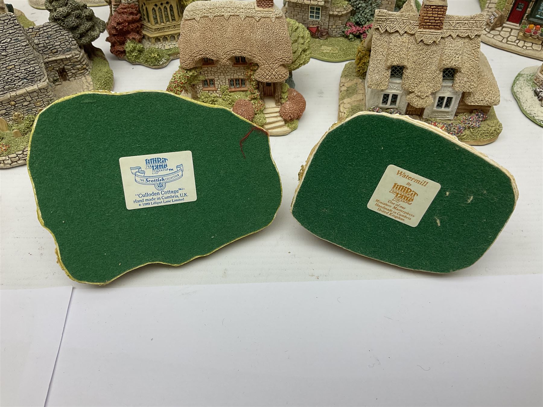 Twenty Lilliput Lanes, including The Chocolate House, Chiltern Mill, Blaise Hamlet, St Kevin Church, some with deeds and original boxes