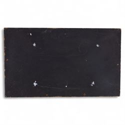 'Showboat and Emporium' painted wooden sign, yellow lettering on a red ground, H54cm, W91cm