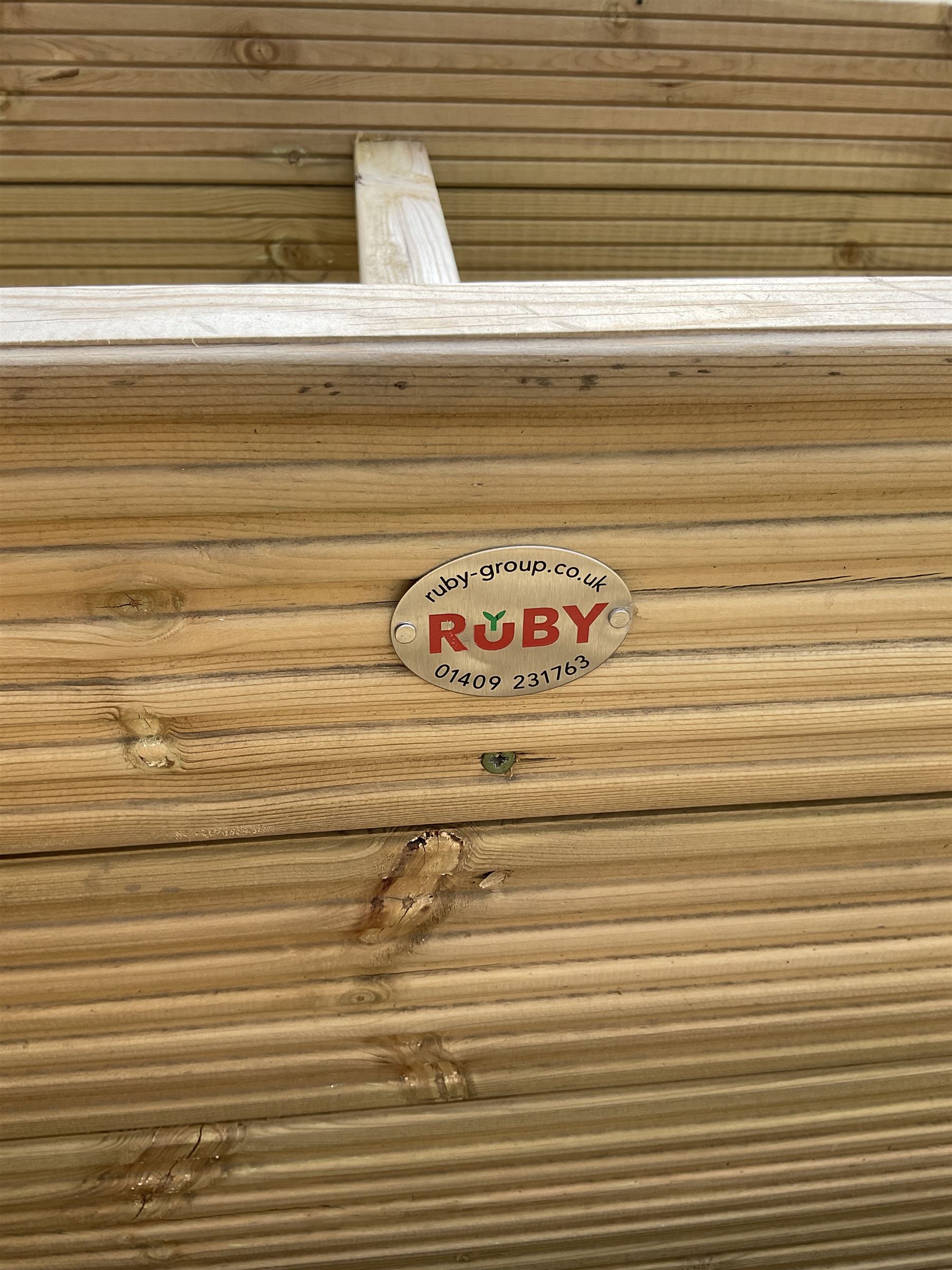 Large Ruby rectangular tanalised timber planter  - THIS LOT IS TO BE COLLECTED BY APPOINTMENT FROM DUGGLEBY STORAGE, GREAT HILL, EASTFIELD, SCARBOROUGH, YO11 3TX