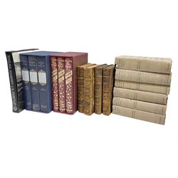 Folio Society; A History of England box sets, Victorian People box set and English Journey, together with six volumes of  Winston Churchill, The Second World War etc
