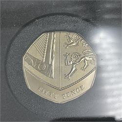 Queen Elizabeth II 2014 United Kingdom DateStamp specimen twelve coin set, in capsules and case with certificates